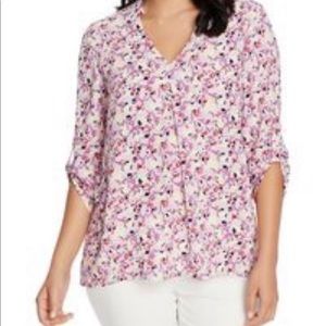 🌴Chaus Floral Blouse Size L NWT